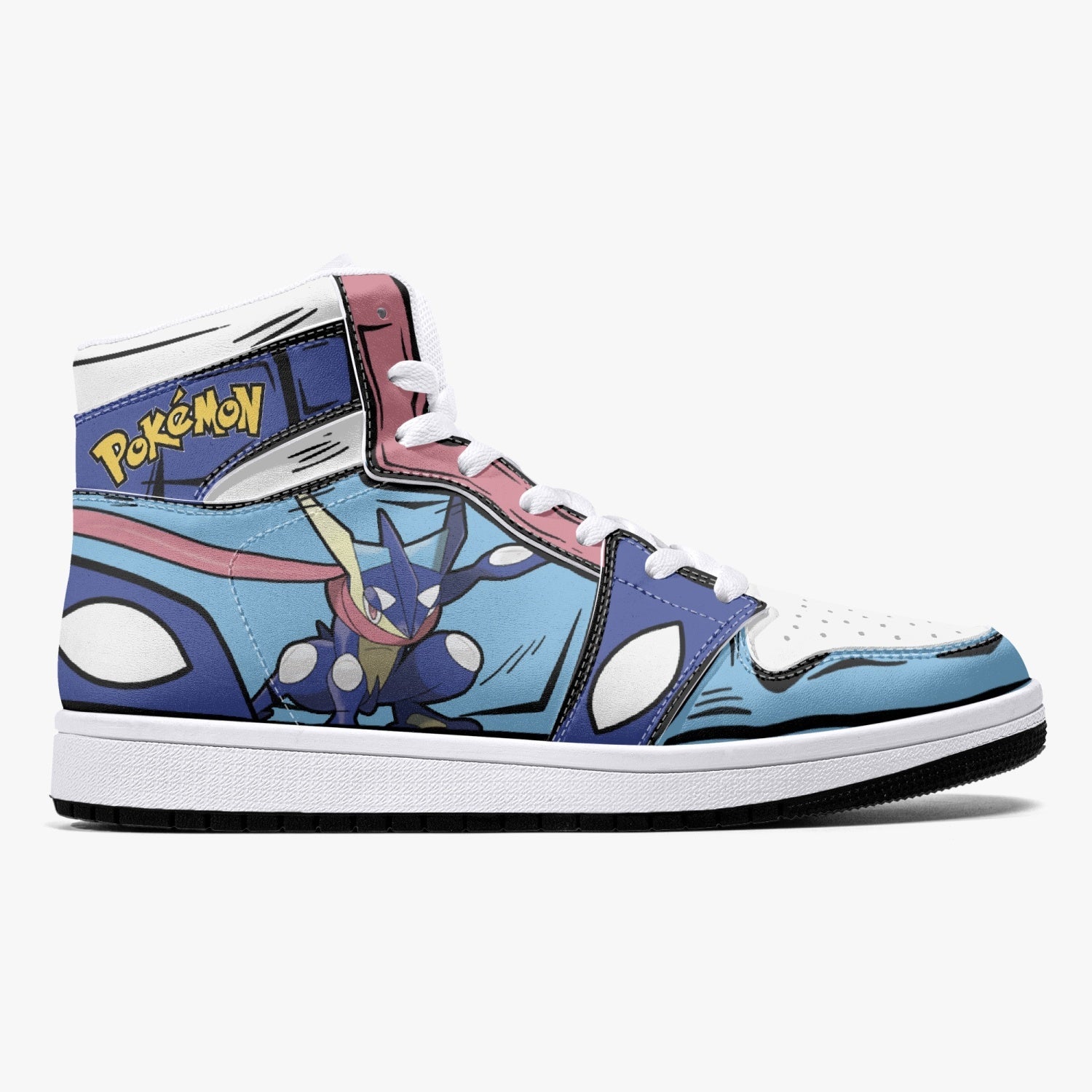 Greninja Pokemon Mid 1 Basketball Shoes