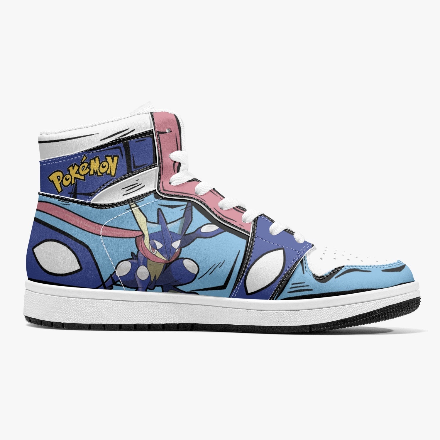 Greninja Pokemon Mid 1 Basketball Shoes