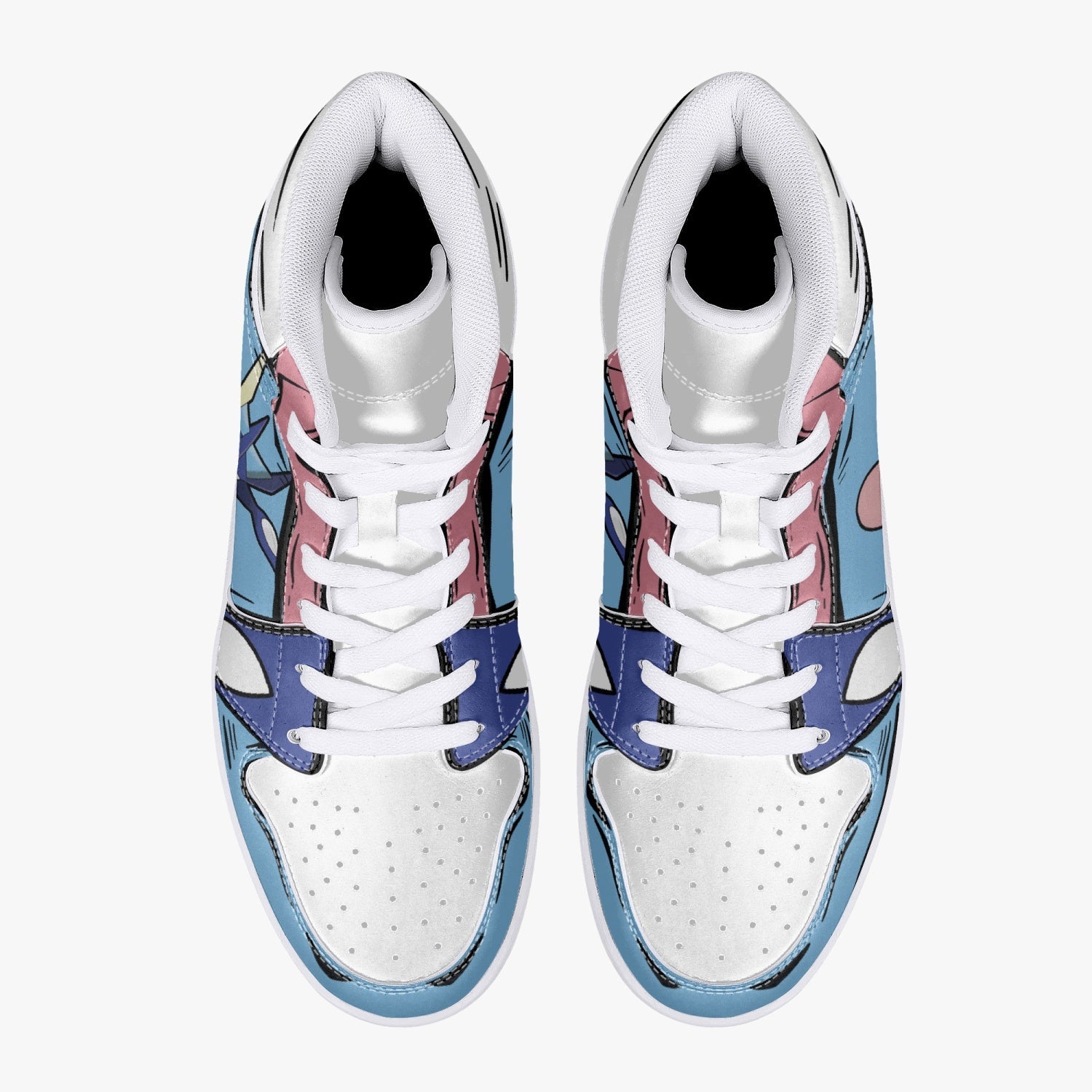 Greninja Pokemon Mid 1 Basketball Shoes