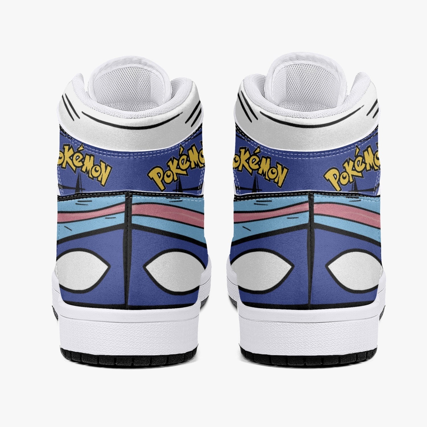 Greninja Pokemon Mid 1 Basketball Shoes