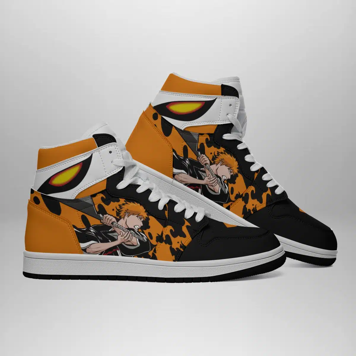 Ichigo Bleach Shonen Character-Inspired Basketball Shoes for Anime Fans - Mid 1 Style