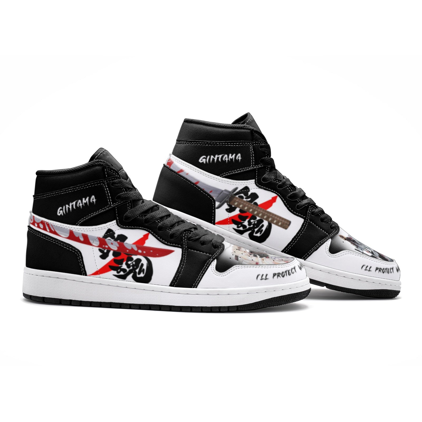 I’ll Protect What I Want to Gintama Mid 1 Basketball Shoes