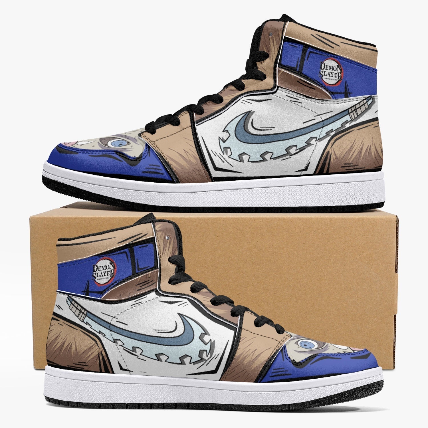 Inosuke Hashibira Demon Slayer Mid 1 Basketball Shoes