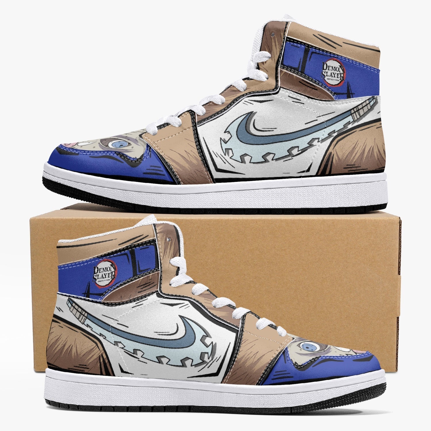 Inosuke Hashibira Demon Slayer Mid 1 Basketball Shoes