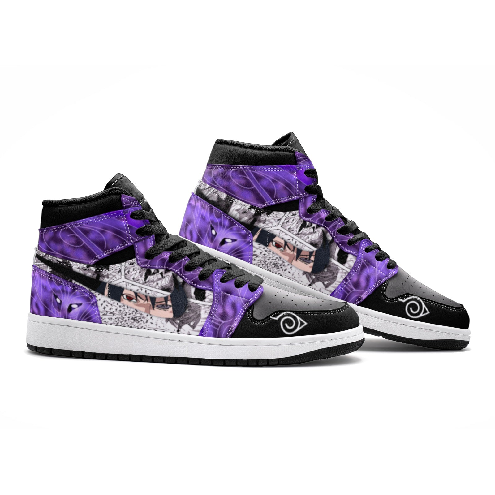 Itachi and Sasuke Clan Susano Ninja V2 Mid 1 Basketball Shoes