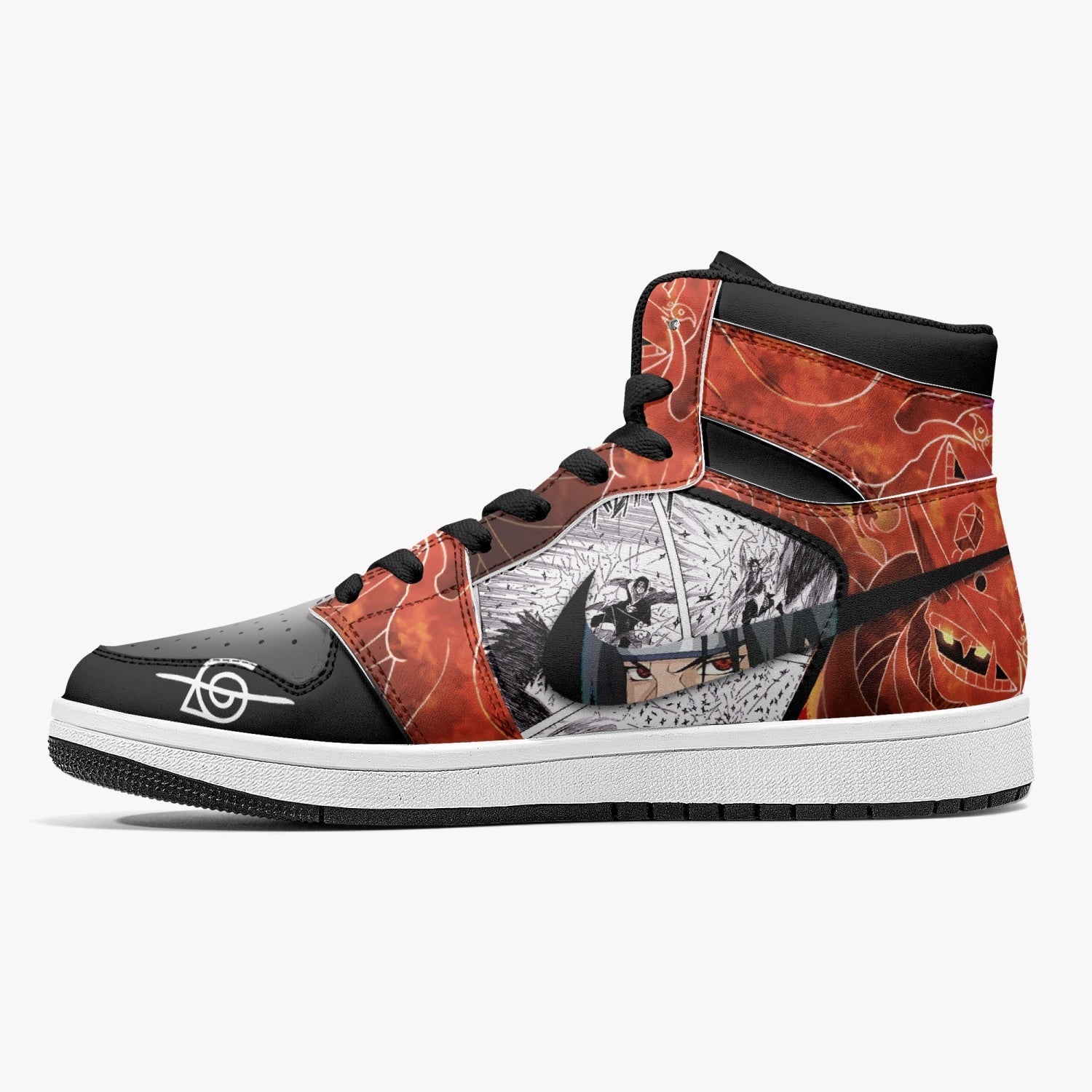 Itachi and Sasuke Uchiha Susano Naruto Mid 1 Basketball Shoes