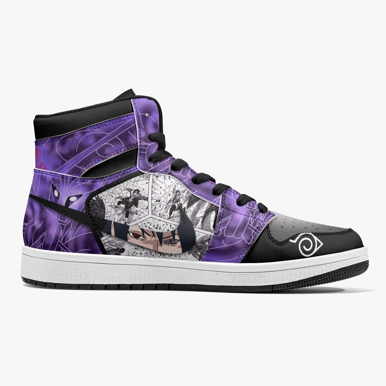Itachi and Sasuke Uchiha Susano Naruto Mid 1 Basketball Shoes