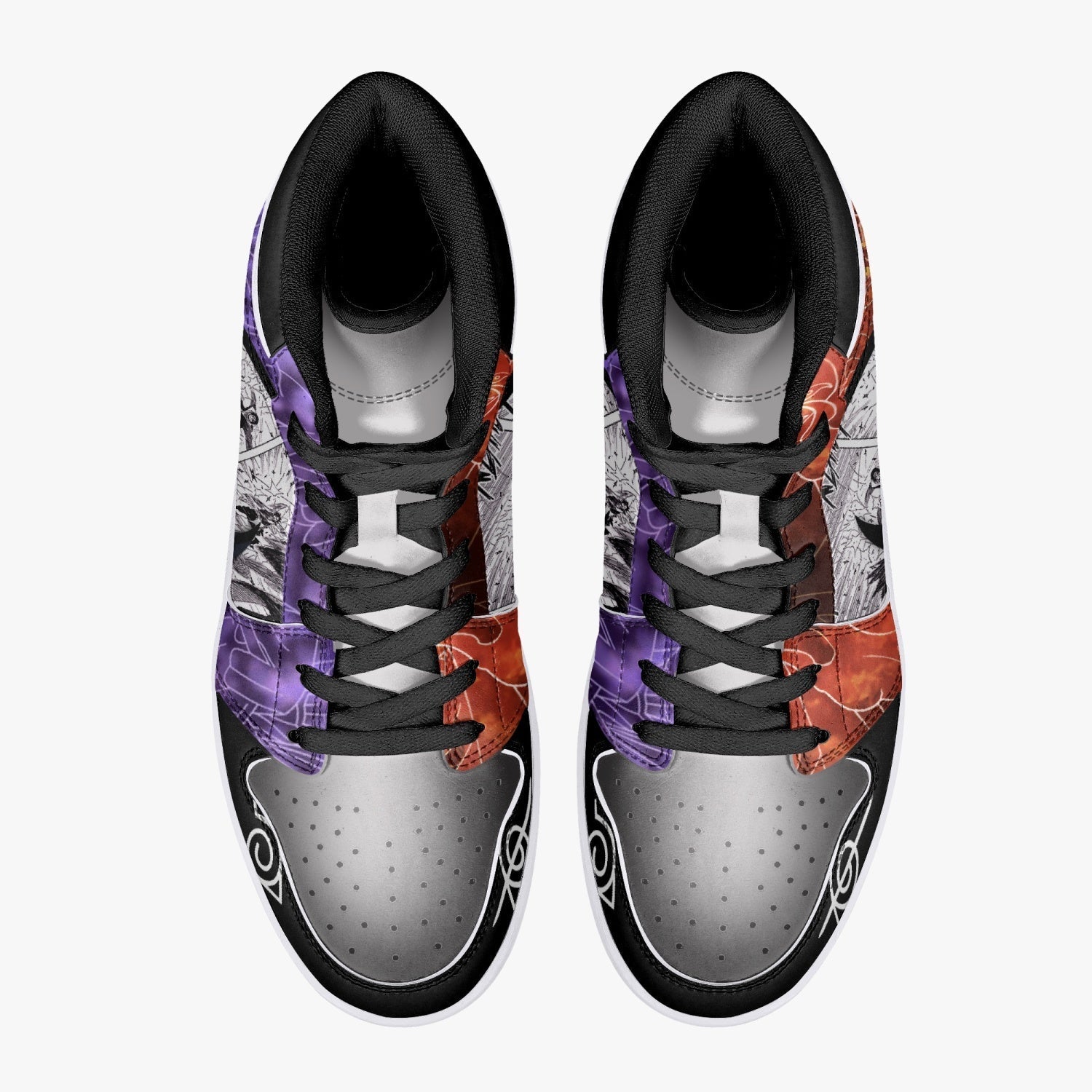 Itachi and Sasuke Uchiha Susano Naruto Mid 1 Basketball Shoes
