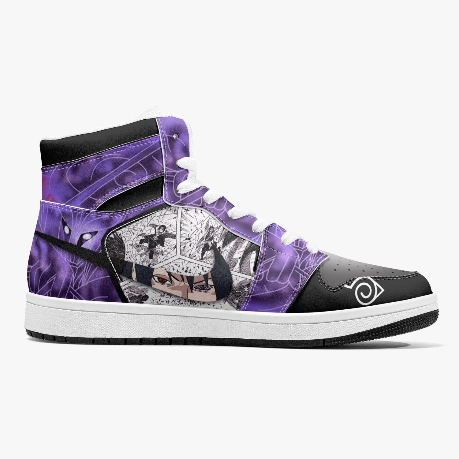 Itachi and Sasuke Uchiha Susano Naruto Mid 1 Basketball Shoes
