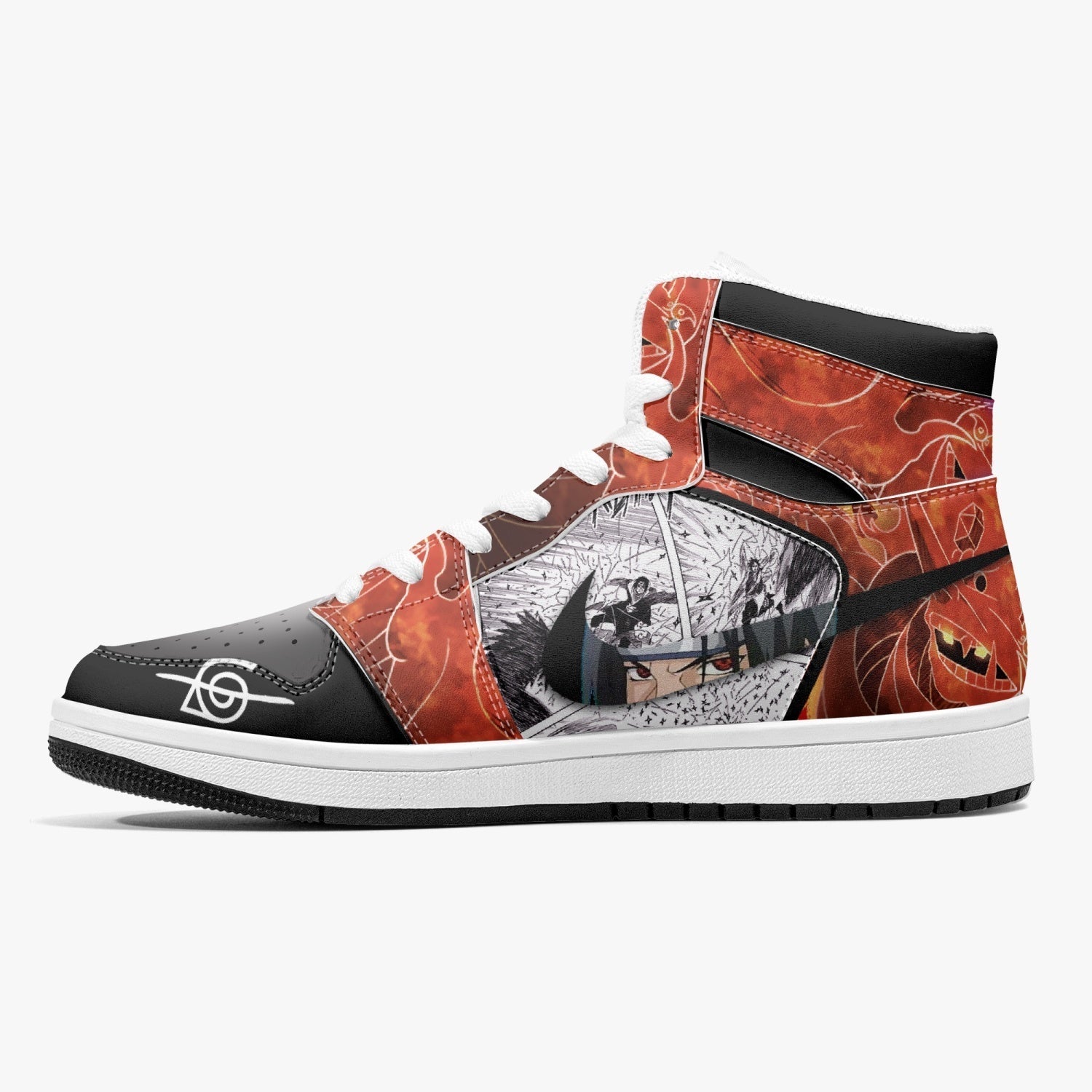 Itachi and Sasuke Uchiha Susano Naruto Mid 1 Basketball Shoes