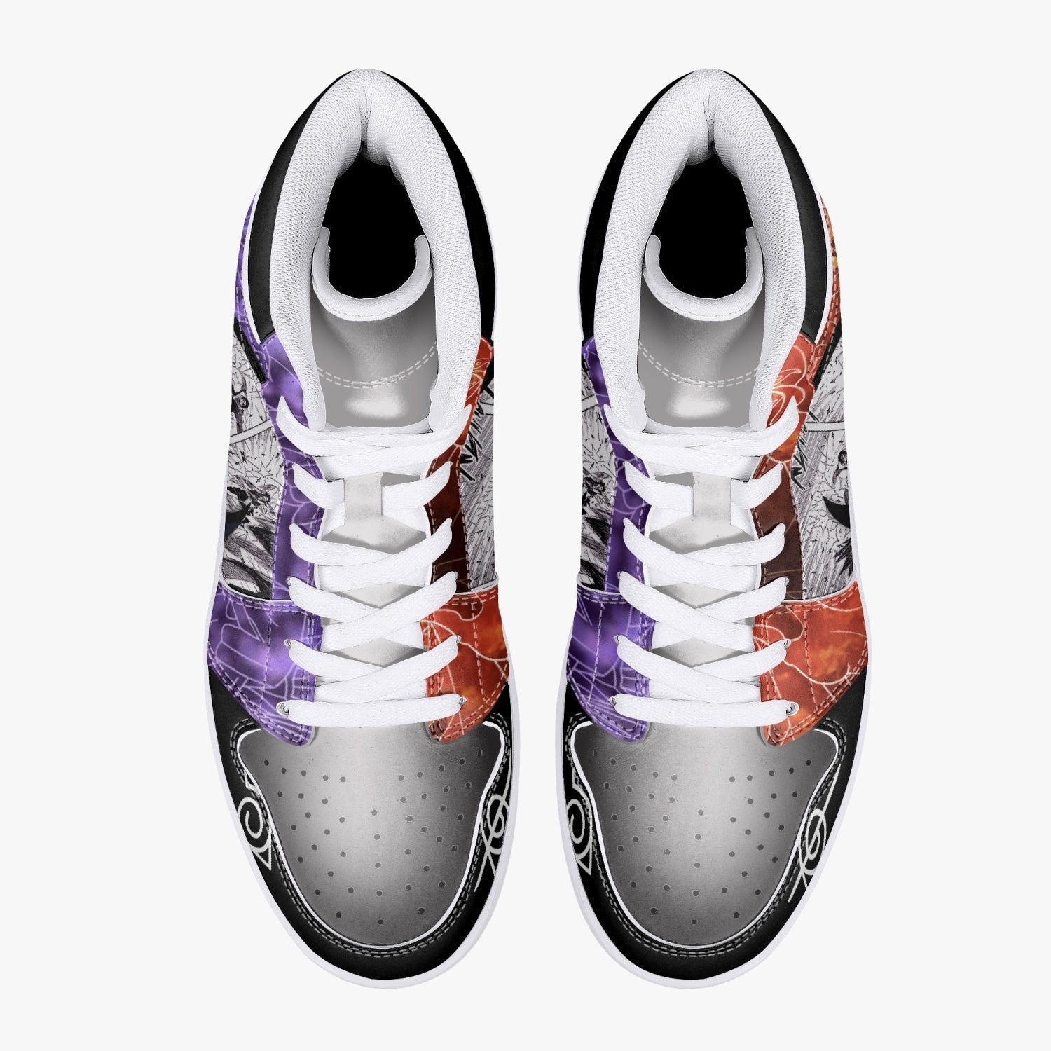 Itachi and Sasuke Uchiha Susano Naruto Mid 1 Basketball Shoes