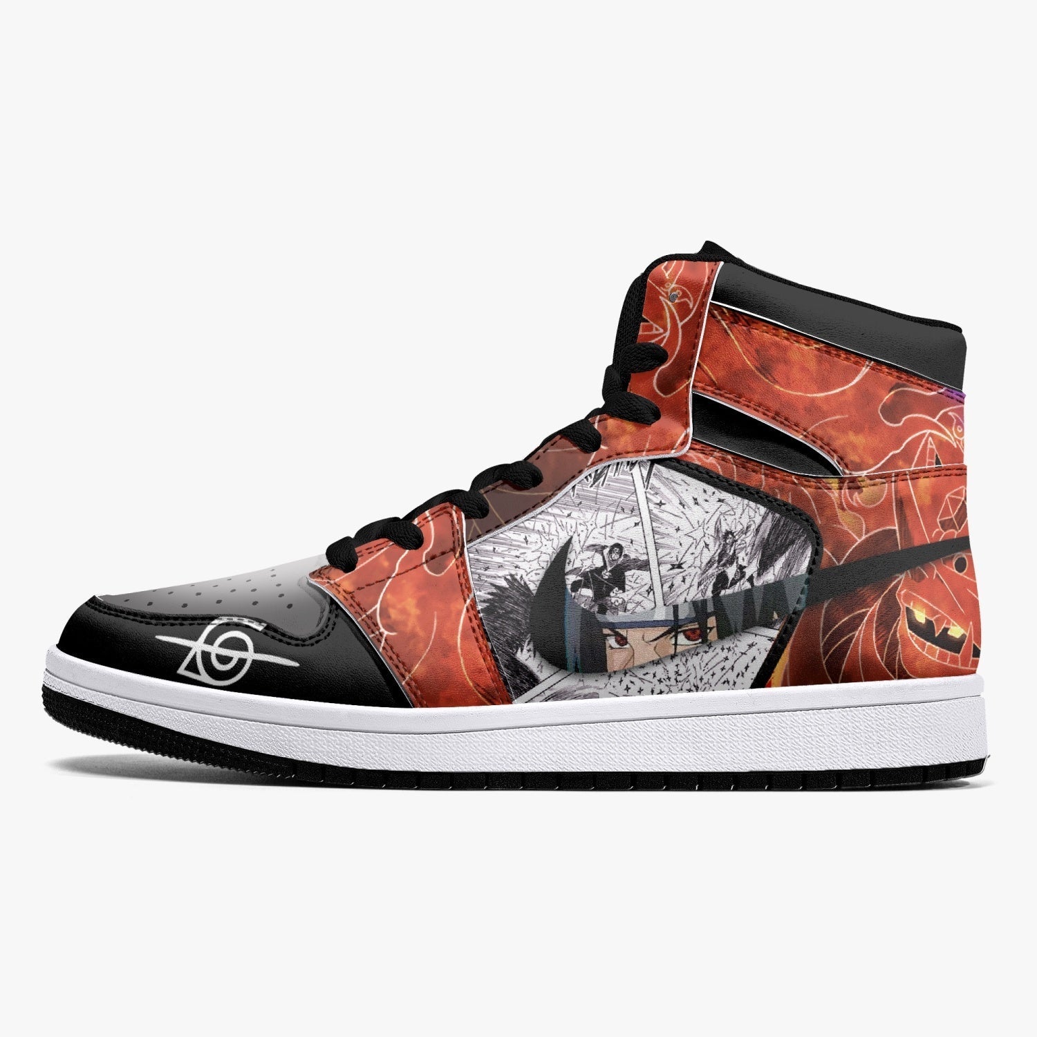 Itachi and Sasuke Uchiha Susano Naruto Mid 1 Basketball Shoes