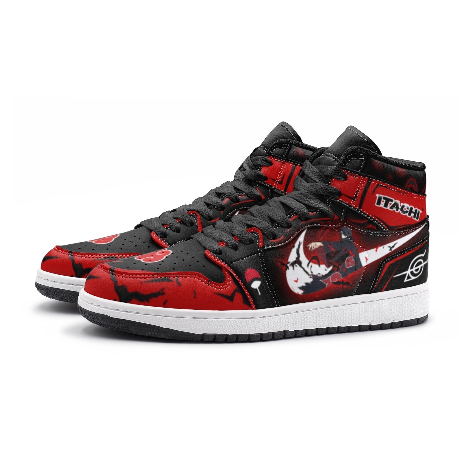 Itachi Clan Red Cloud Ninja Mid 1 Basketball Shoes
