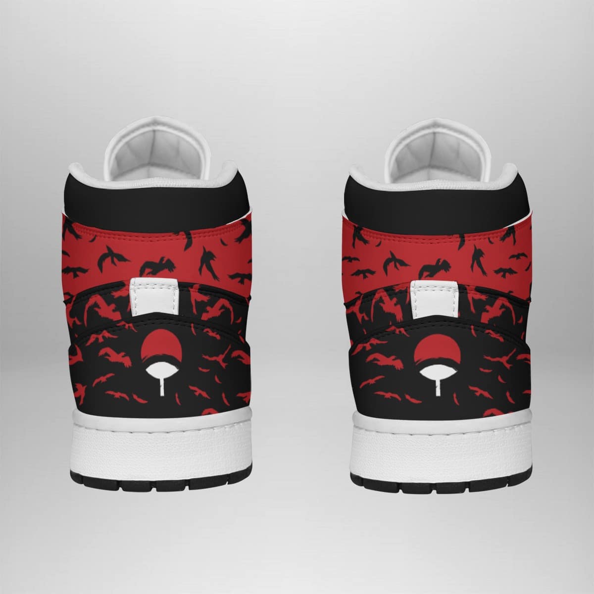 Itachi Crows Naruto Shippuden Shonen Mid 1 Basketball Shoes for Anime Fans