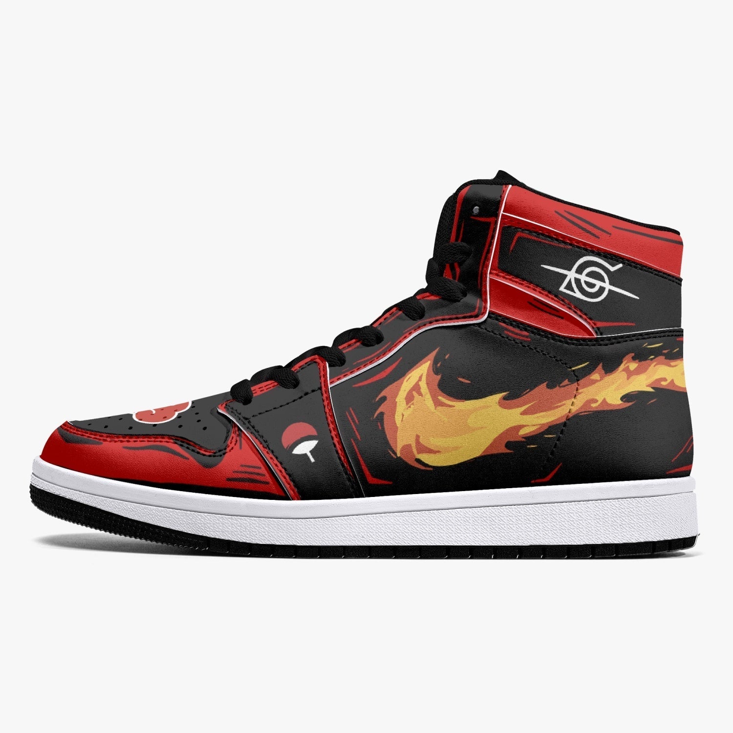 Itachi Uchiha Fireball Akatsuki Mid 1 Basketball Shoes