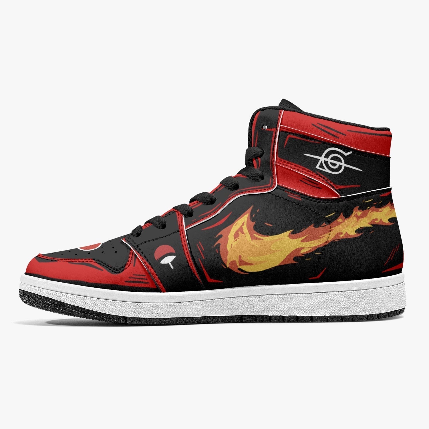 Itachi Uchiha Fireball Akatsuki Mid 1 Basketball Shoes
