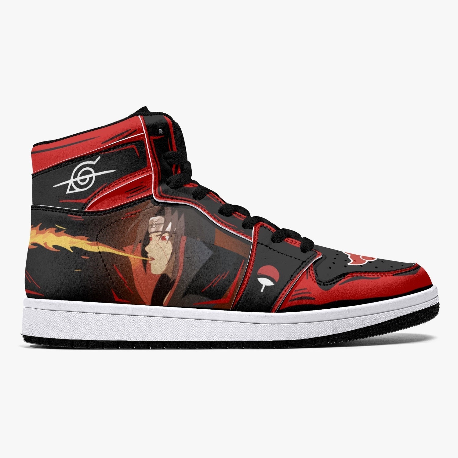 Itachi Uchiha Fireball Akatsuki Mid 1 Basketball Shoes
