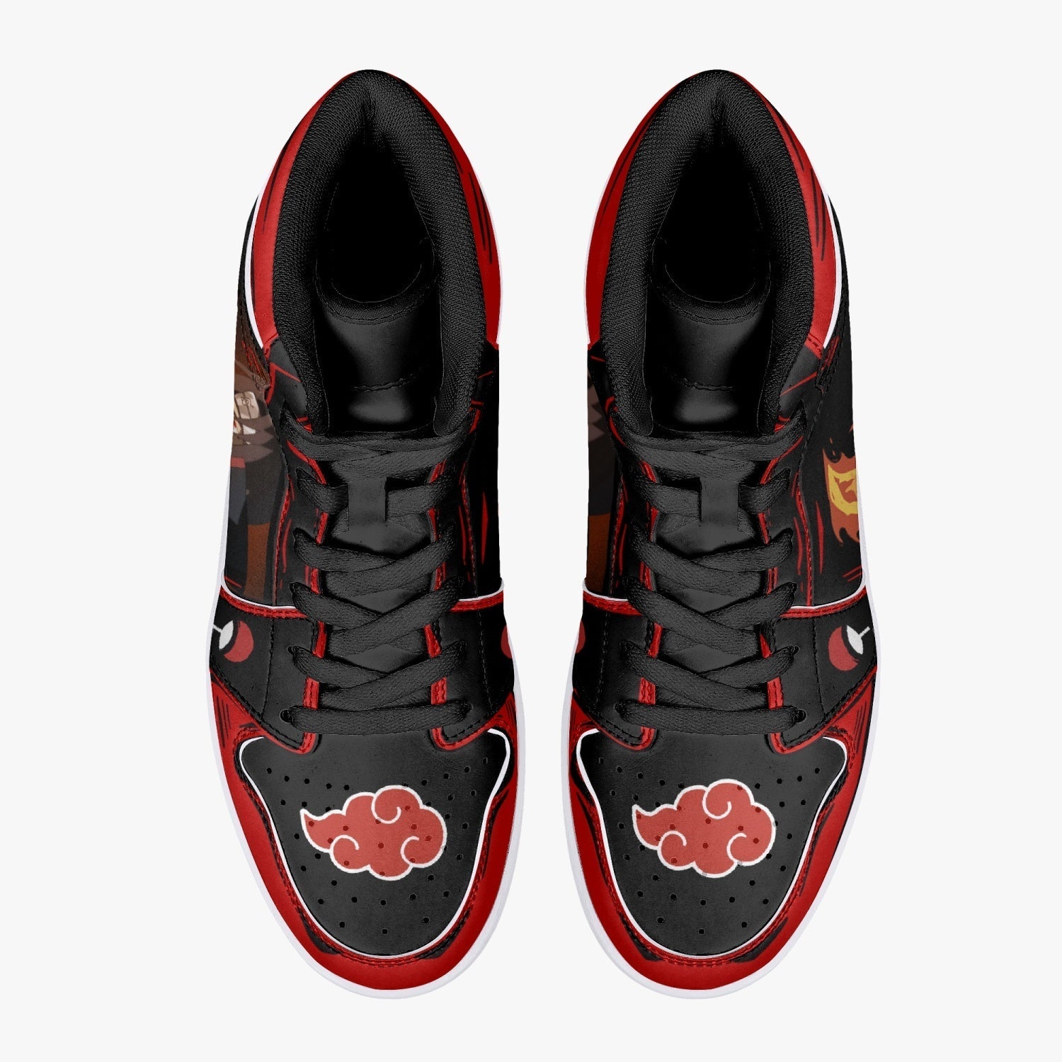 Itachi Uchiha Fireball Akatsuki Mid 1 Basketball Shoes