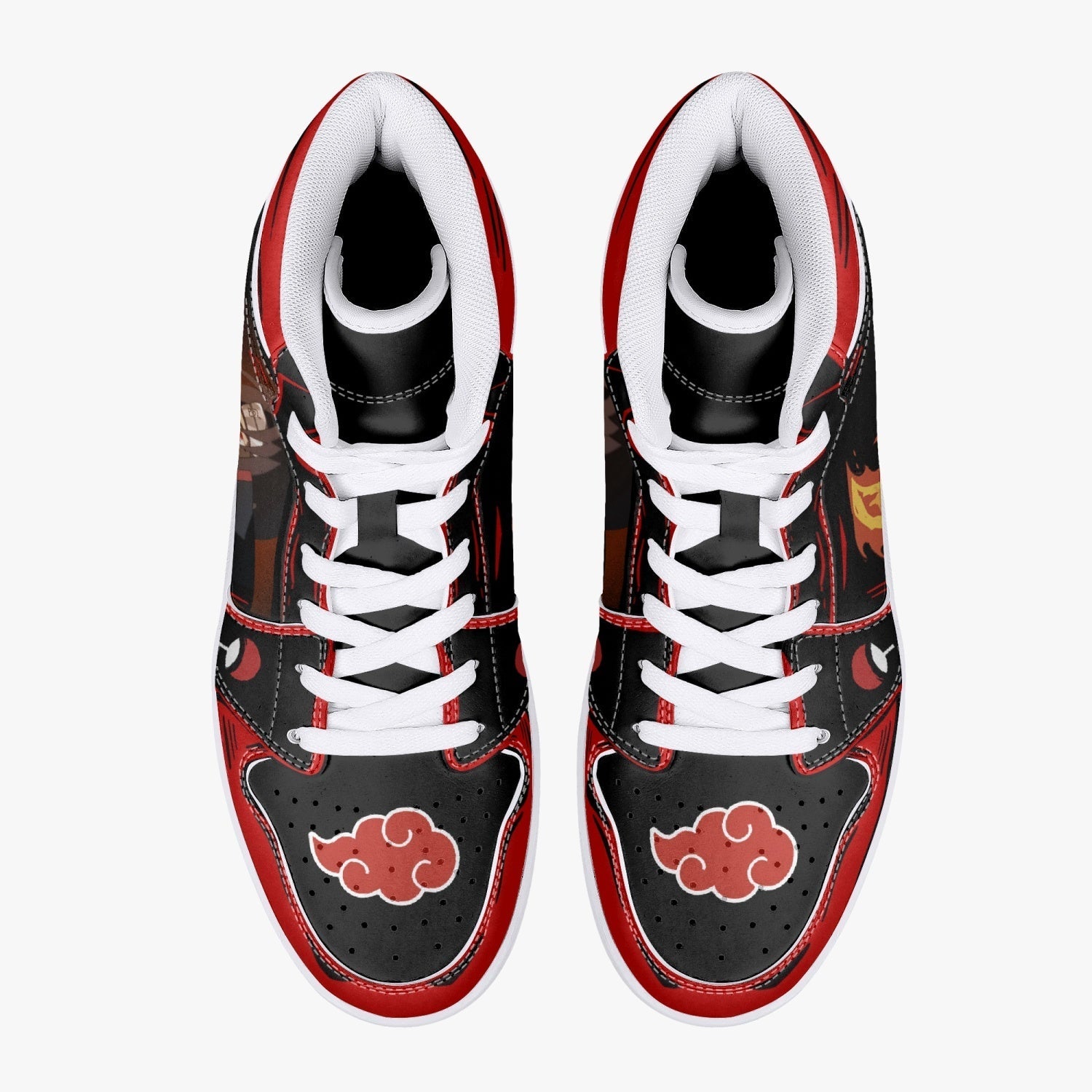 Itachi Uchiha Fireball Akatsuki Mid 1 Basketball Shoes