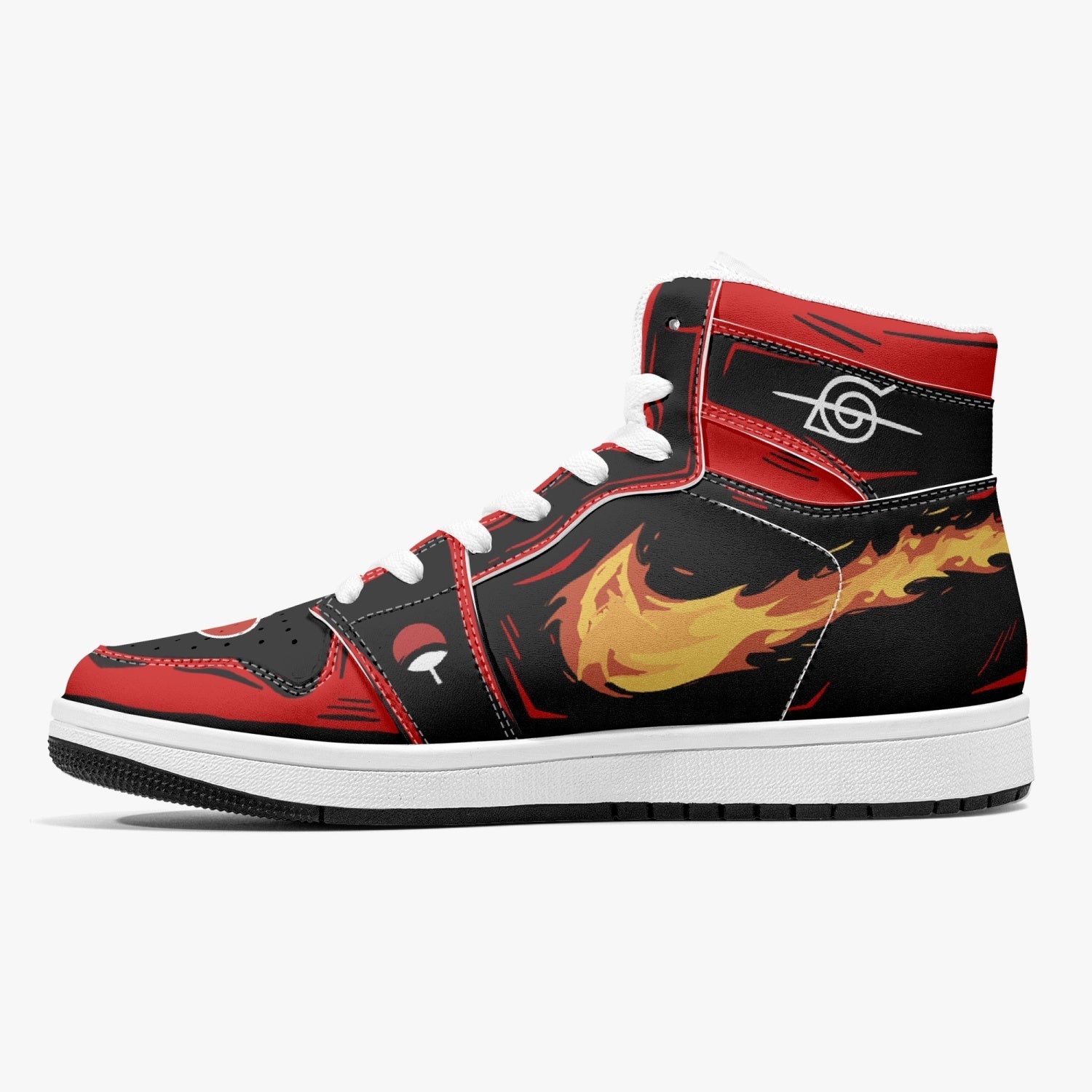 Itachi Uchiha Fireball Akatsuki Mid 1 Basketball Shoes