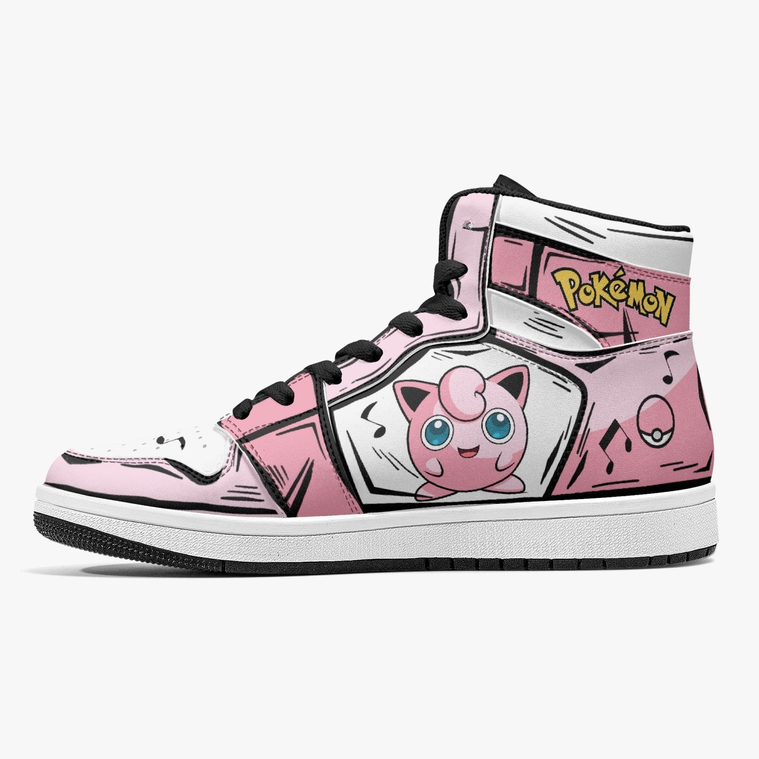 Jigglypuff Pokemon Mid 1 Basketball Shoes