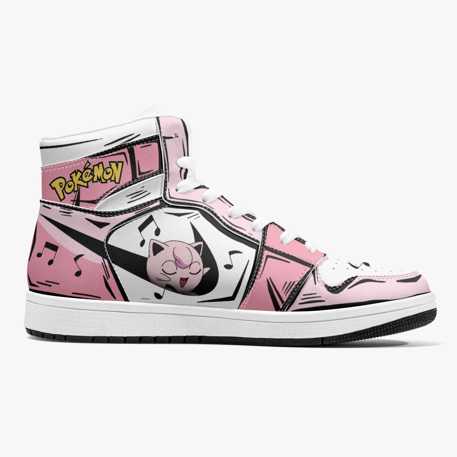 Jigglypuff Pokemon Mid 1 Basketball Shoes