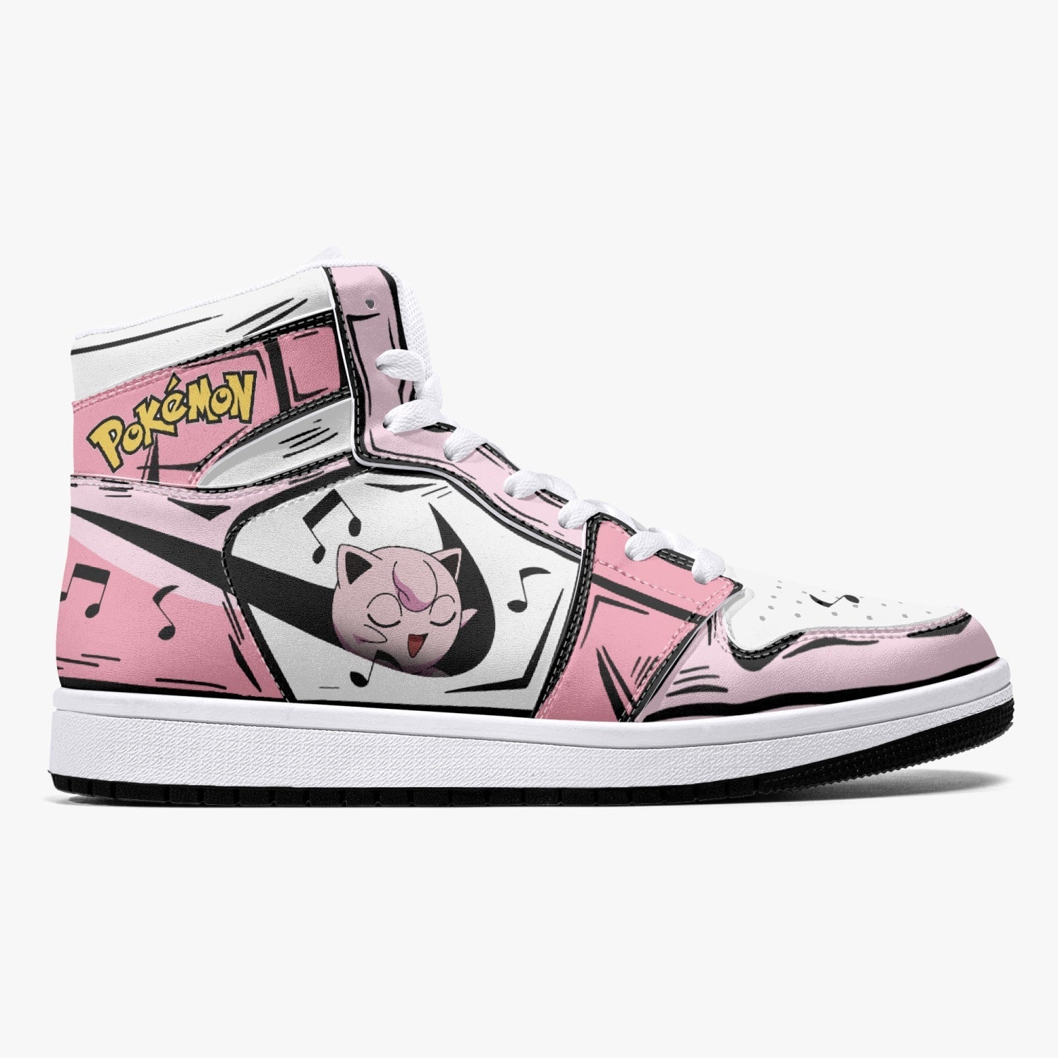 Jigglypuff Pokemon Mid 1 Basketball Shoes