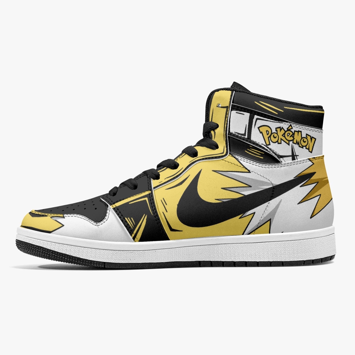 Jolteon Pokemon Mid 1 Basketball Shoes