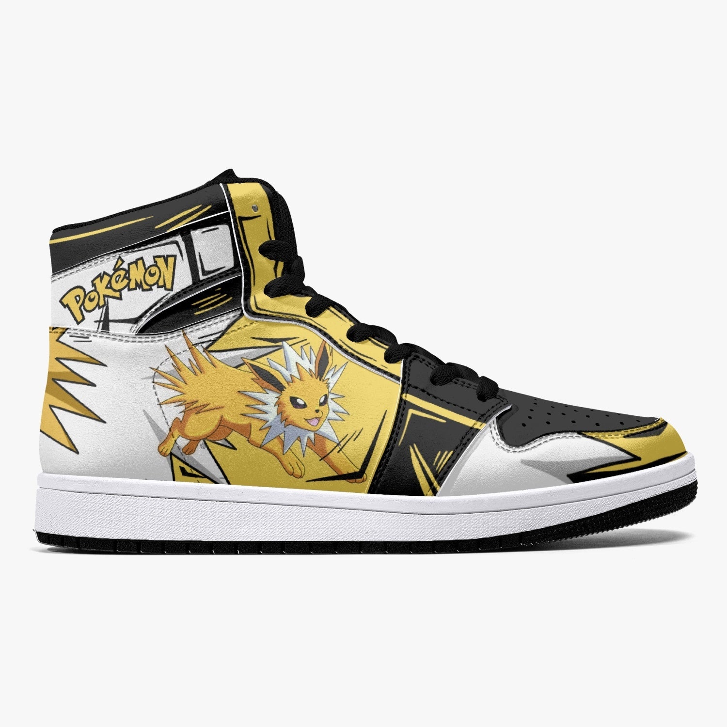 Jolteon Pokemon Mid 1 Basketball Shoes