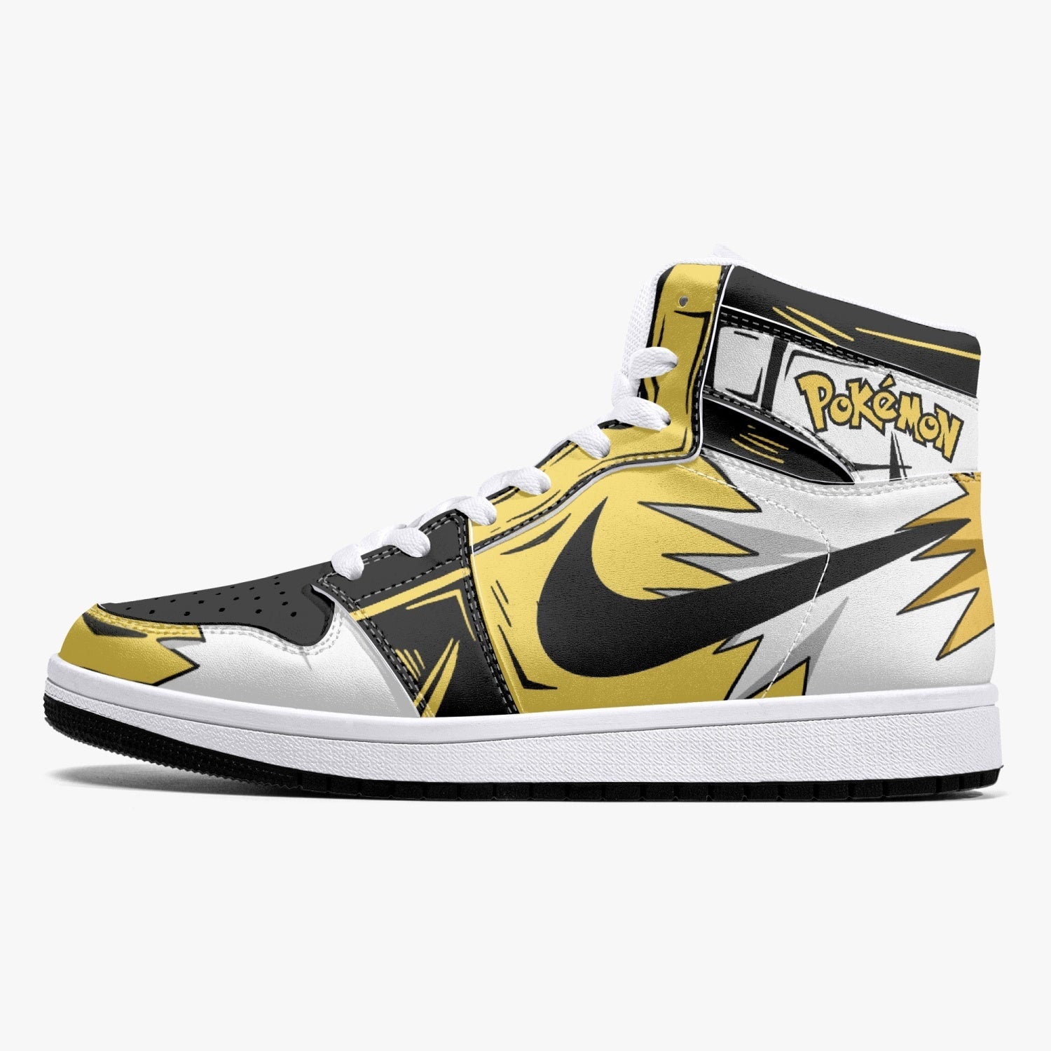 Jolteon Pokemon Mid 1 Basketball Shoes