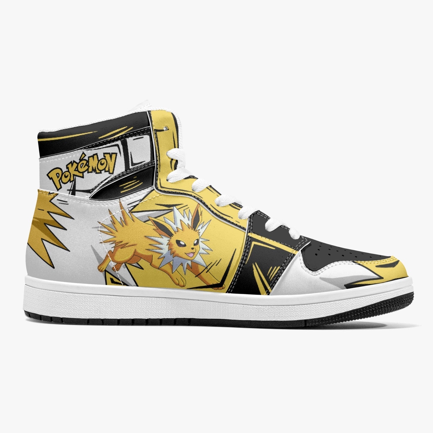 Jolteon Pokemon Mid 1 Basketball Shoes