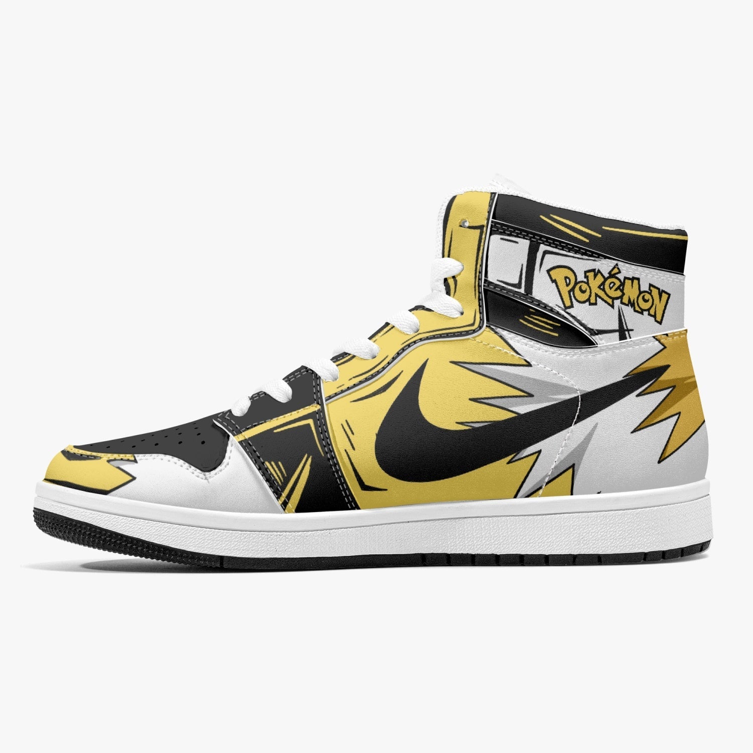 Jolteon Pokemon Mid 1 Basketball Shoes