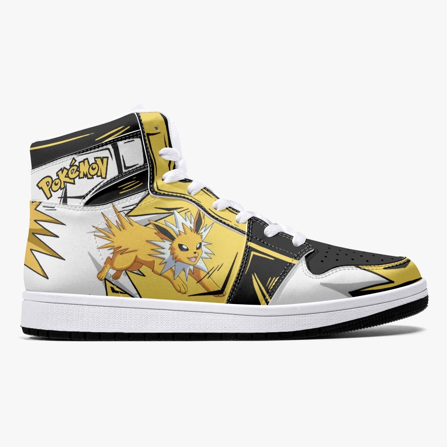 Jolteon Pokemon Mid 1 Basketball Shoes
