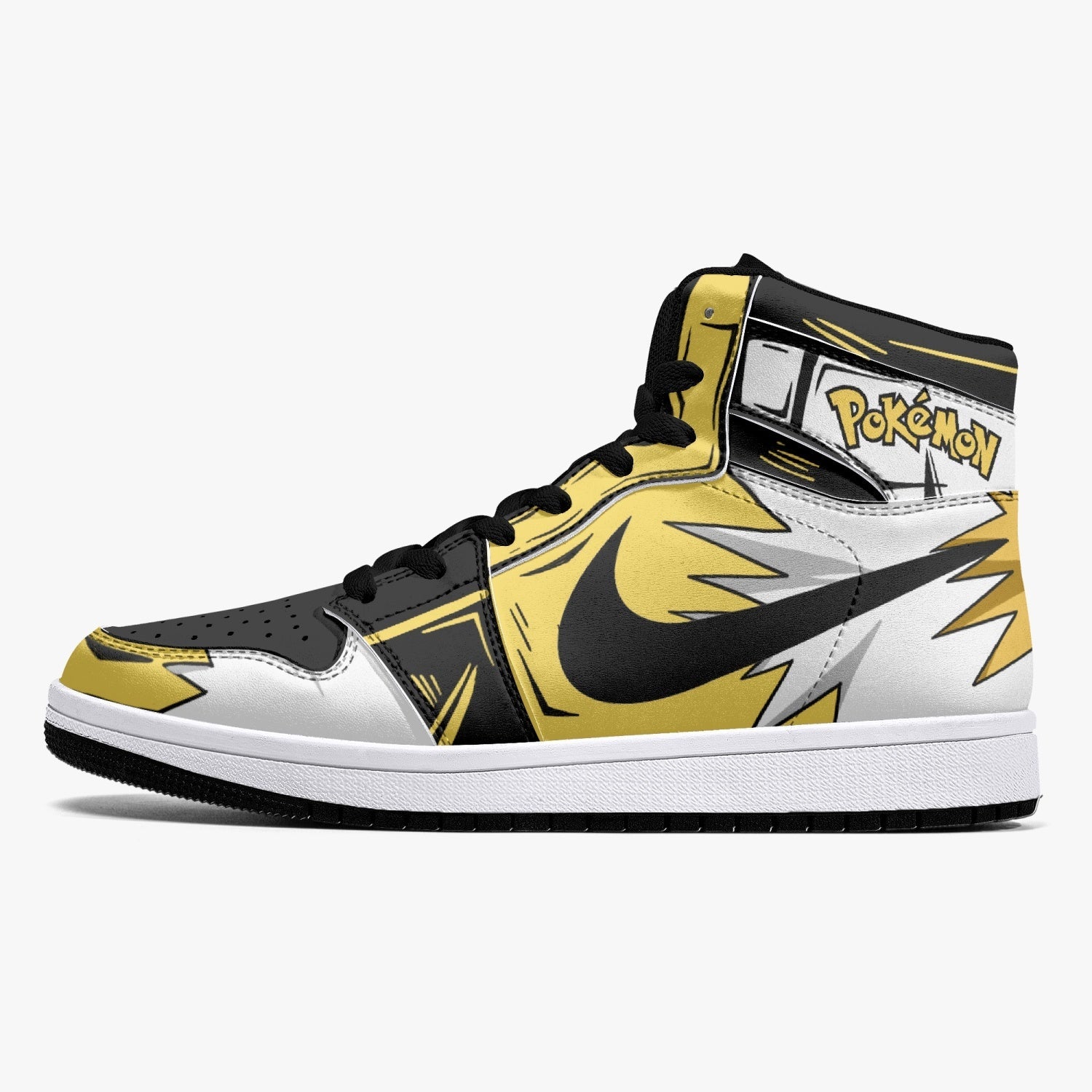 Jolteon Pokemon Mid 1 Basketball Shoes
