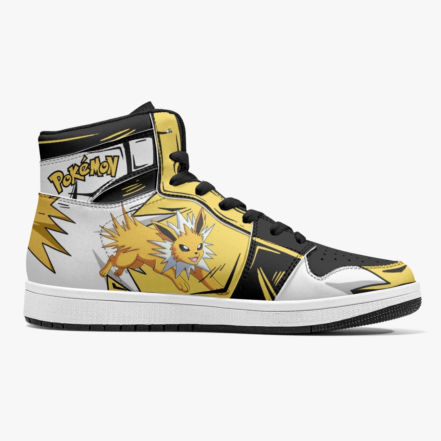 Jolteon Pokemon Mid 1 Basketball Shoes