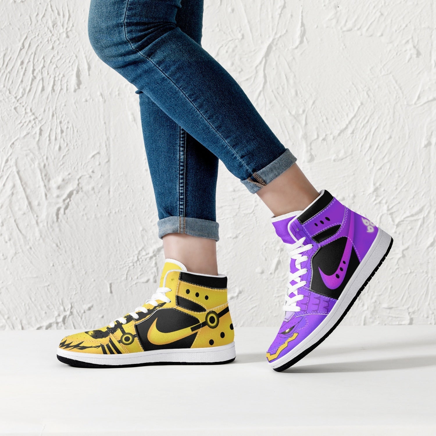 Kurama and Susano Naruto Mid 1 Basketball Shoes