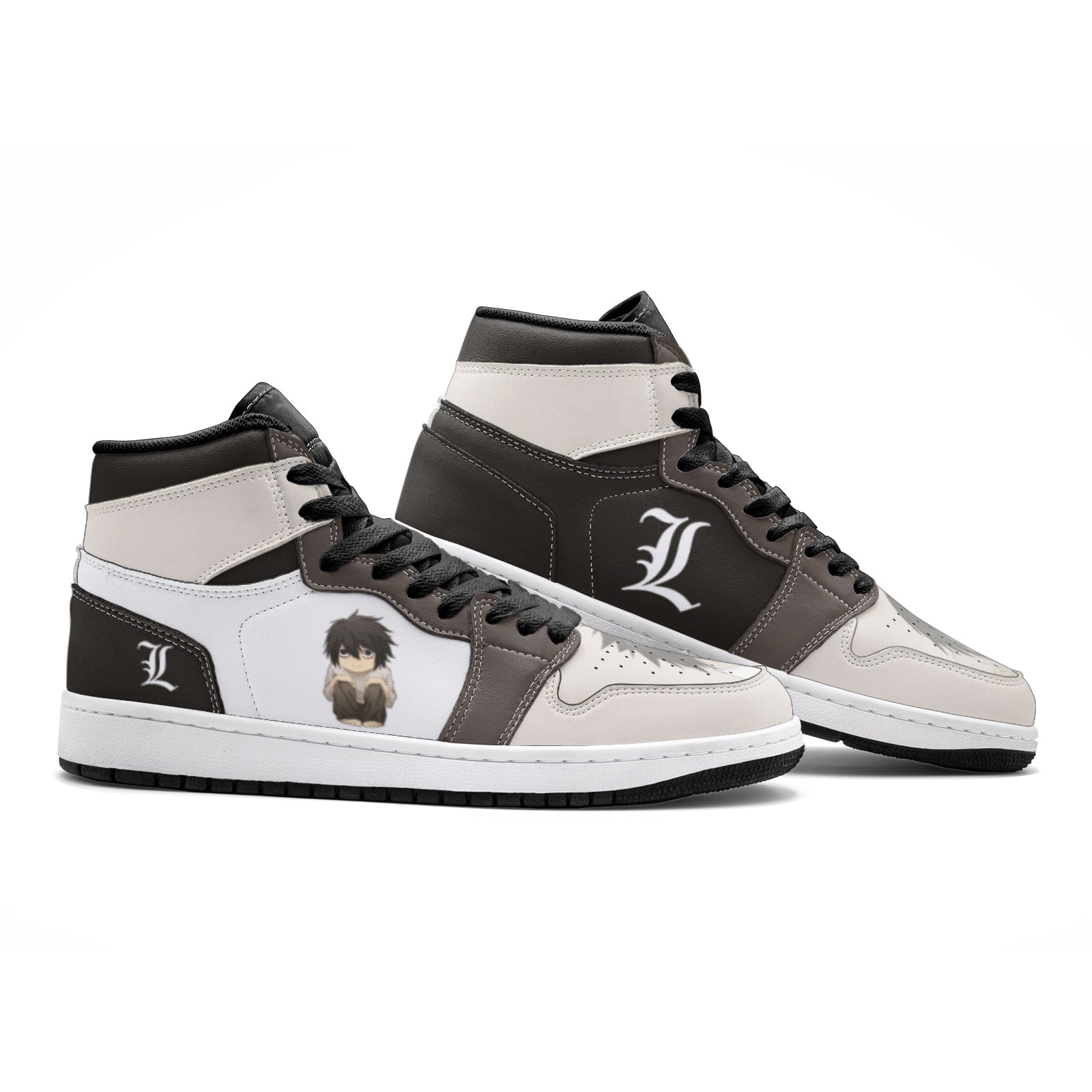 L Lawliet Desu Noto Mid 1 Basketball Shoes