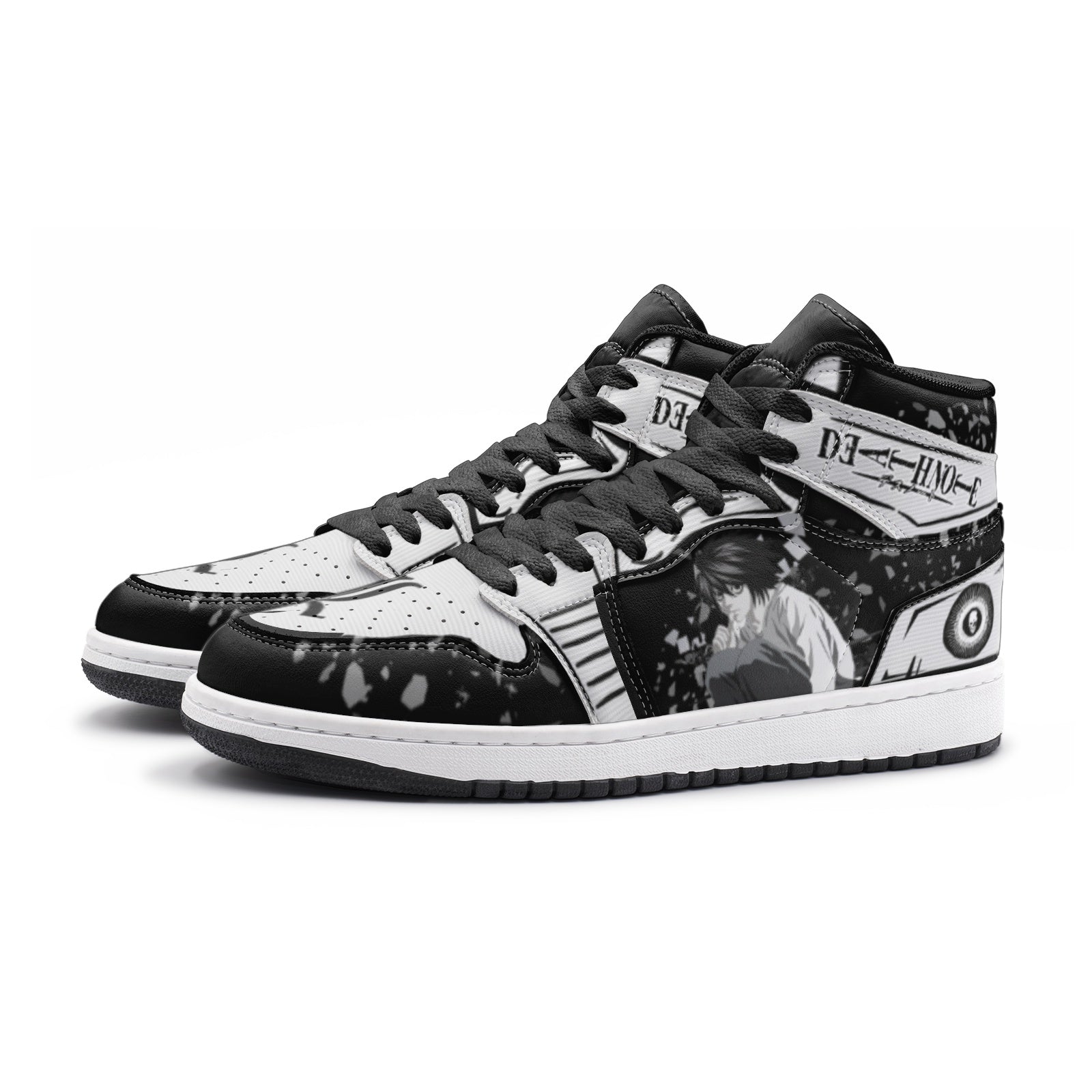L Lawliet Ryuzaki Desu Noto V2 Mid 1 Basketball Shoes