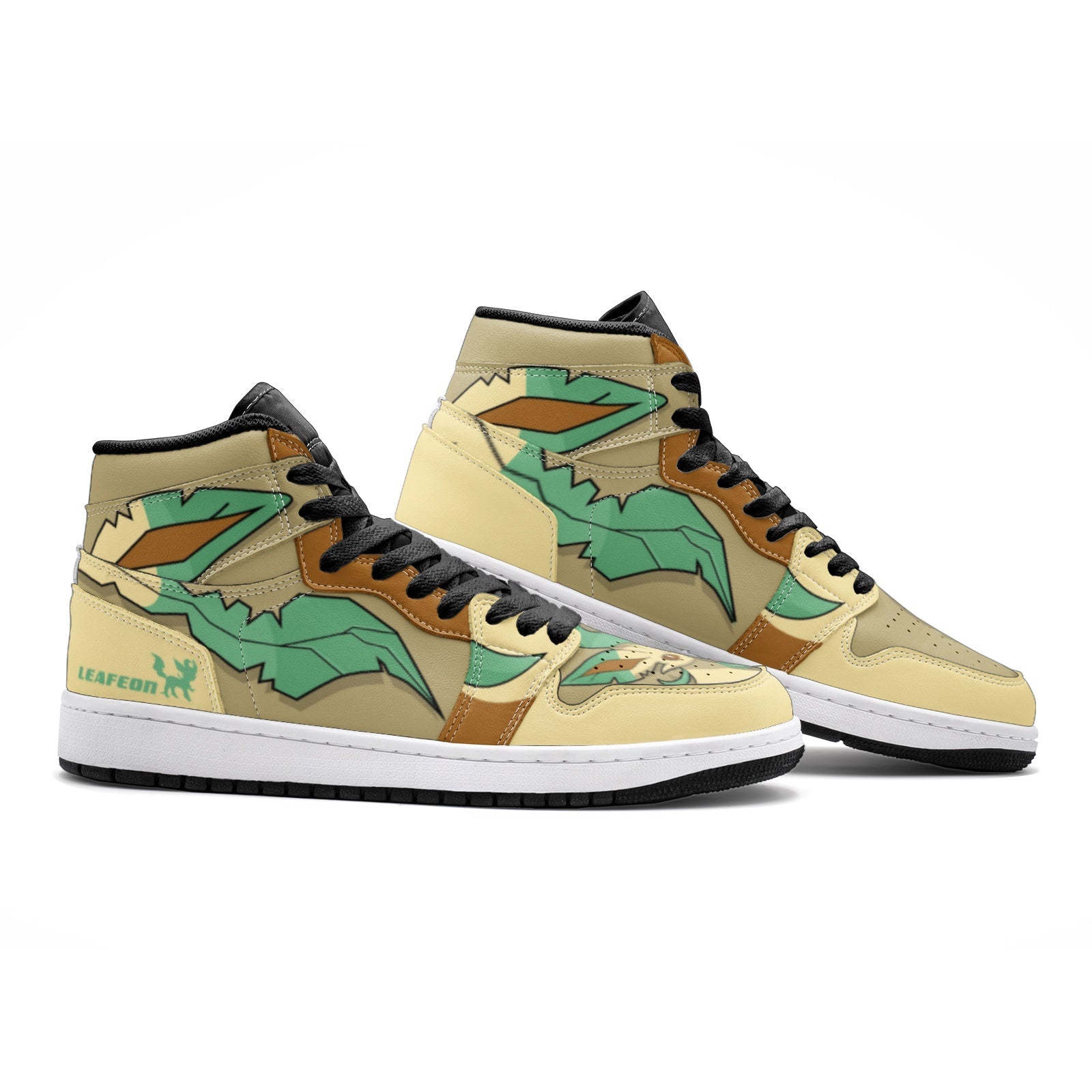 Leafeon Pokemon V2 Mid 1 Basketball Shoes