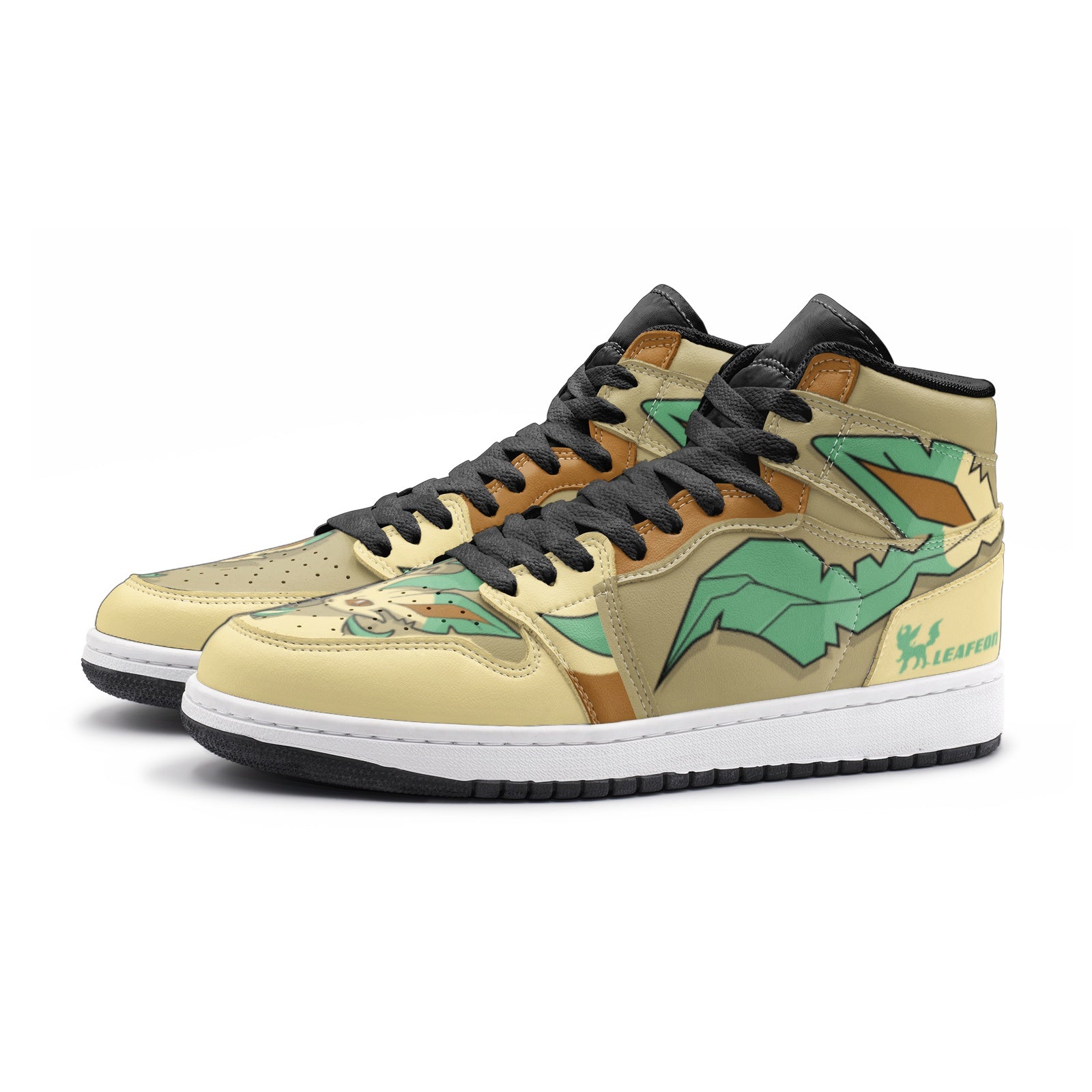 Leafeon Pokemon V2 Mid 1 Basketball Shoes