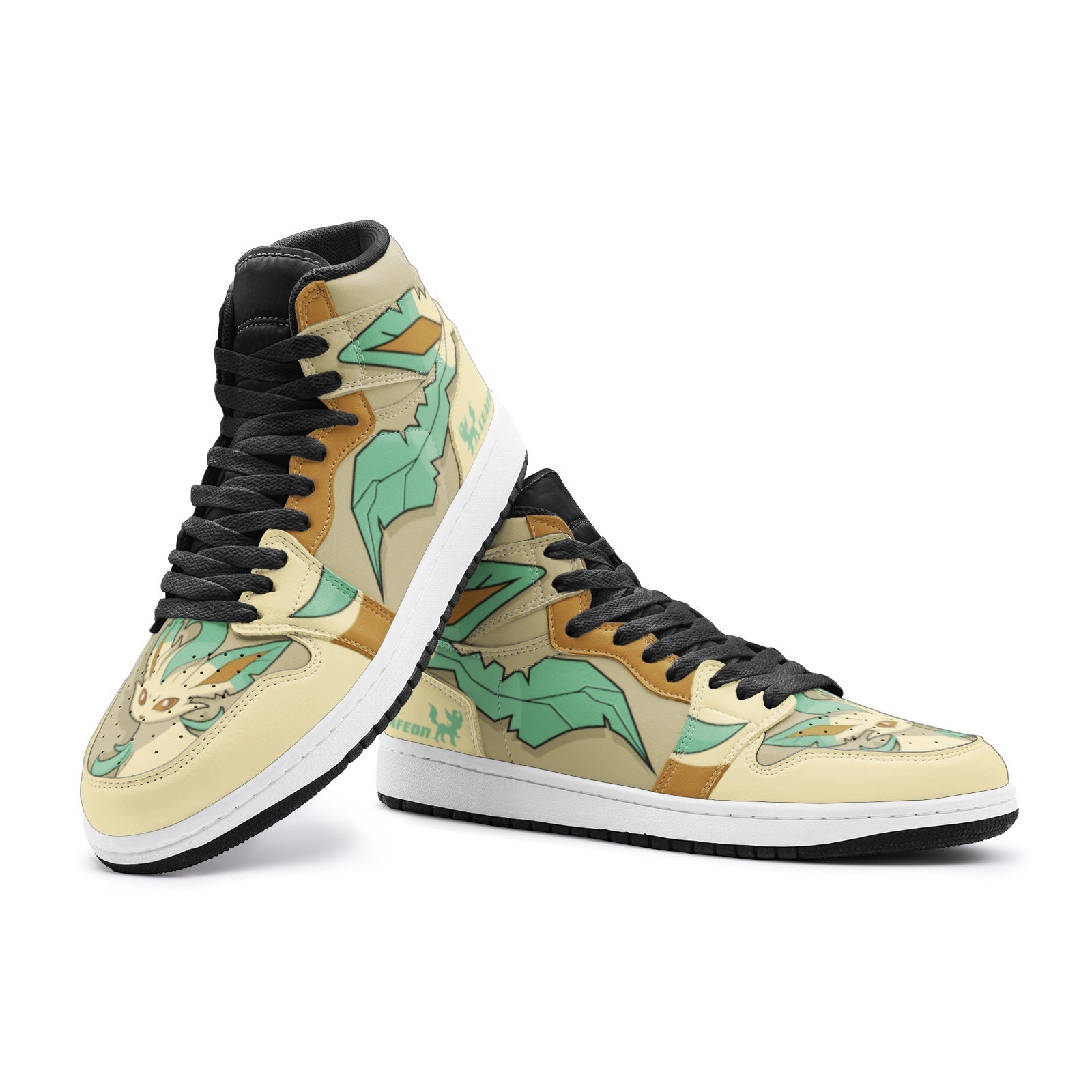 Leafeon Pokemon V2 Mid 1 Basketball Shoes