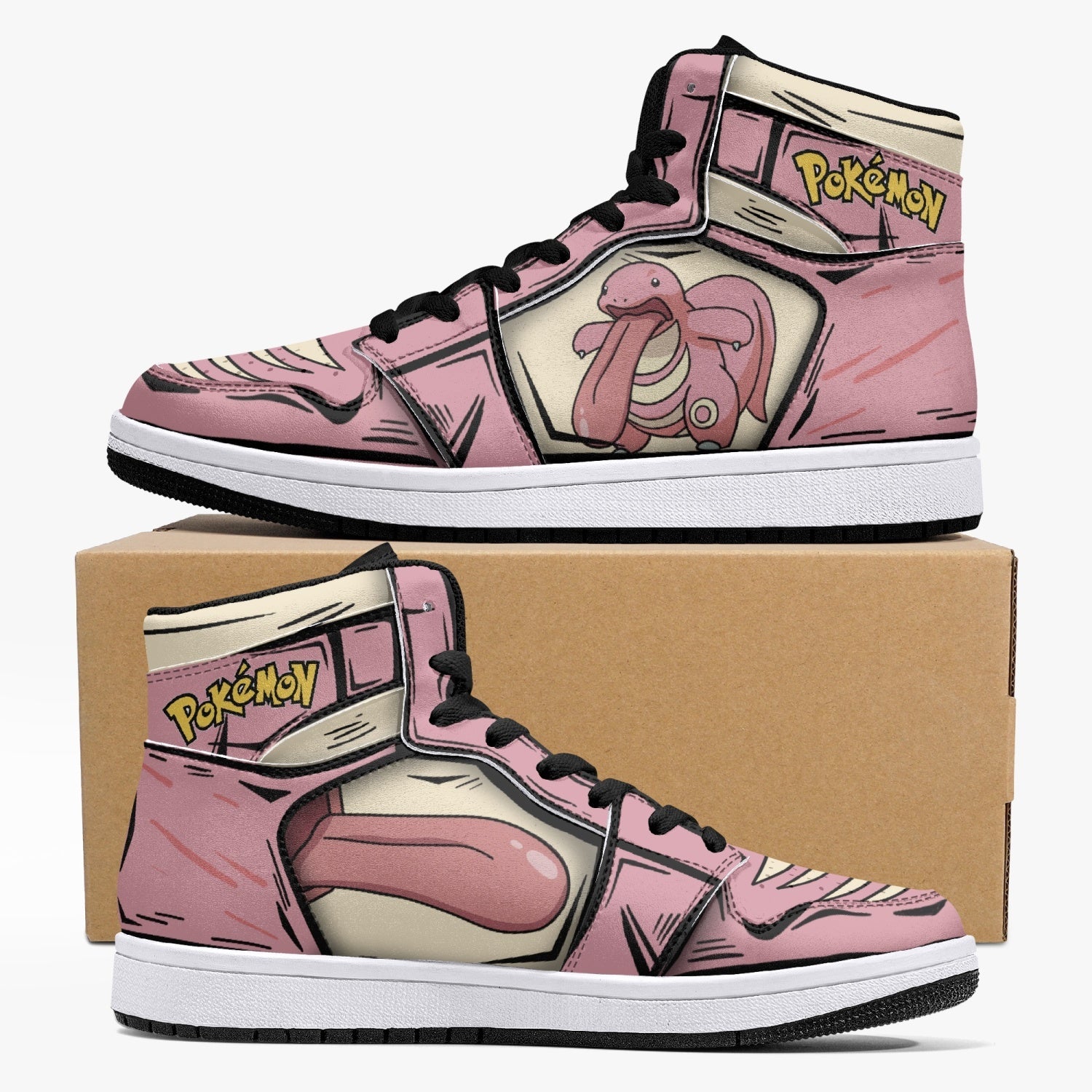 Lickitung Pokemon Mid 1 Basketball Shoes