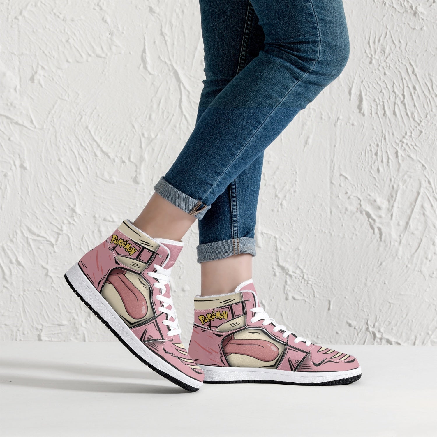 Lickitung Pokemon Mid 1 Basketball Shoes