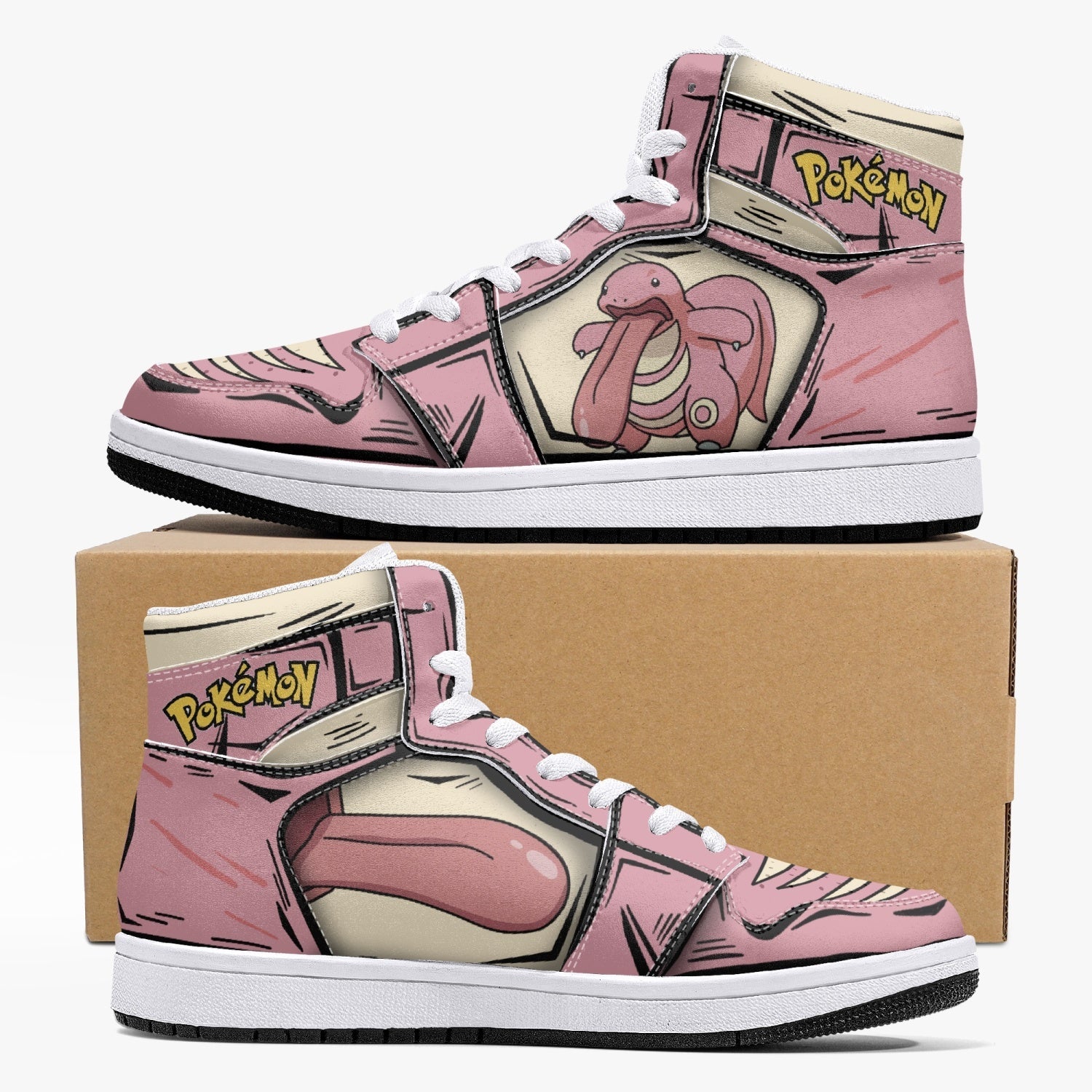 Lickitung Pokemon Mid 1 Basketball Shoes