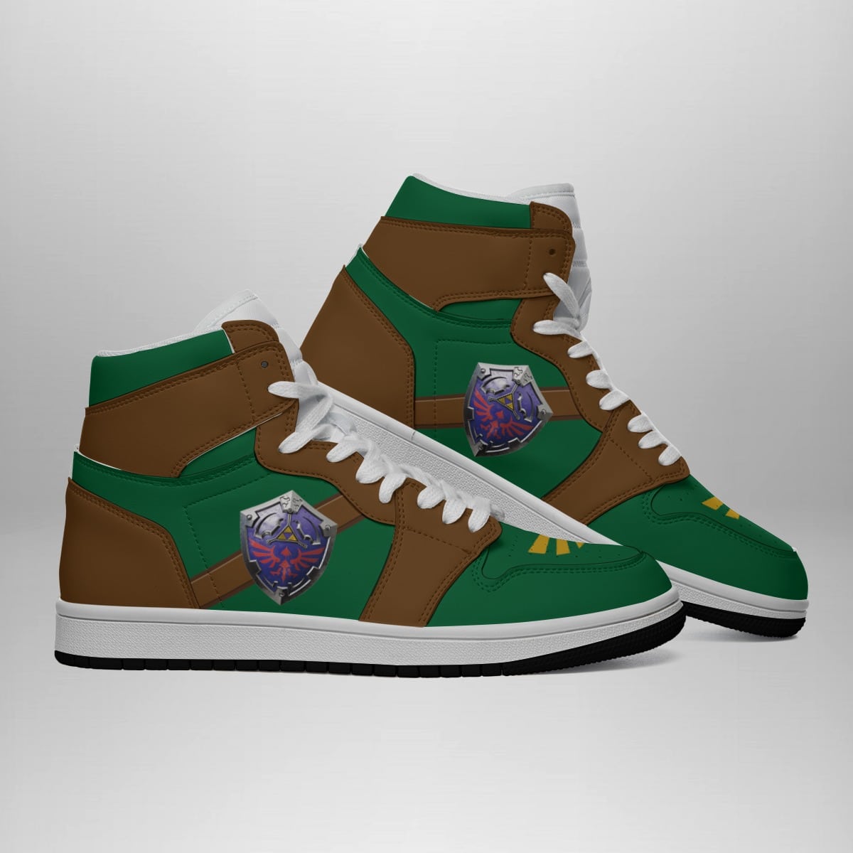 Link Original Style Zelda Inspired Mid Top 1 Basketball Shoes for Gaming Fans