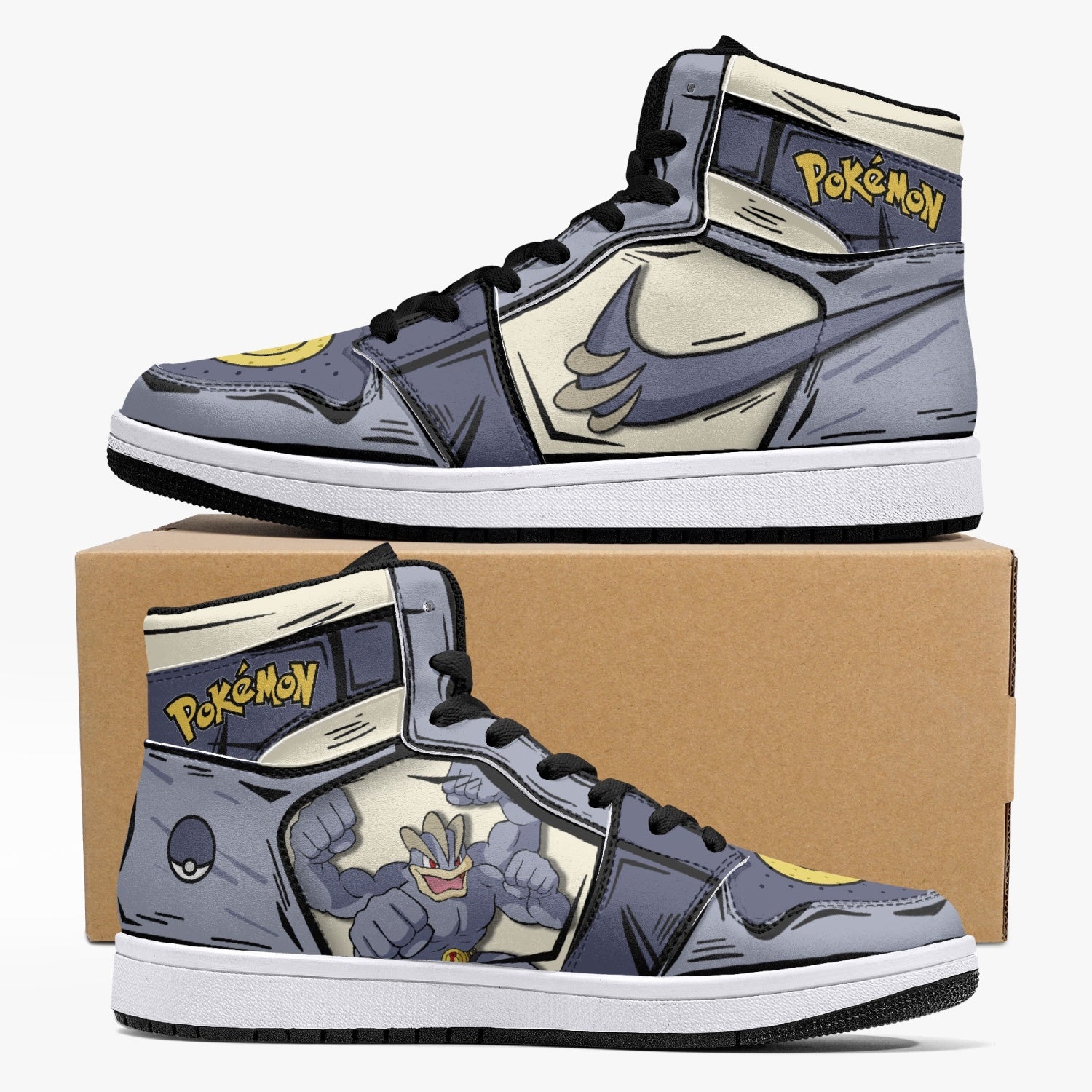 Machamp Pokemon Mid 1 Basketball Shoes