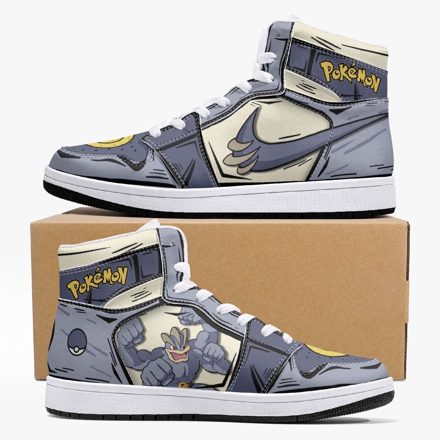 Machamp Pokemon Mid 1 Basketball Shoes