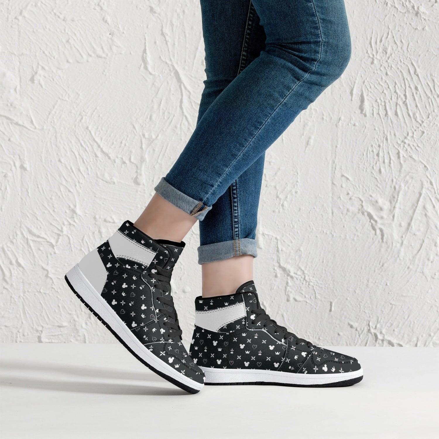 Magical Pattern Kingdom Hearts Mid 1 Basketball Shoes 1