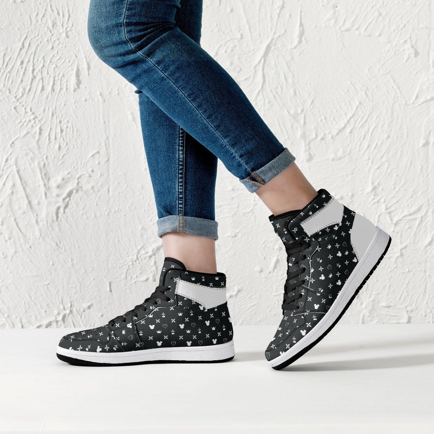 Magical Pattern Kingdom Hearts Mid 1 Basketball Shoes 1