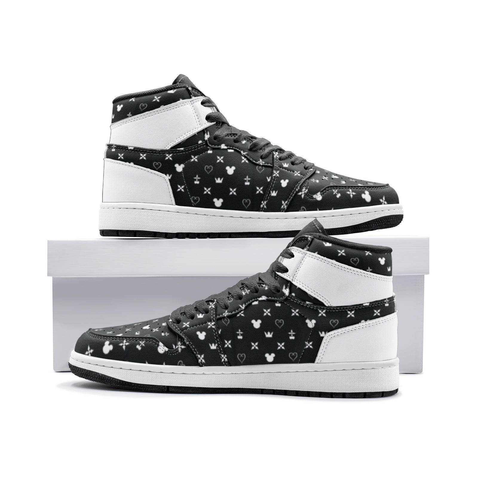 Magical Pattern Kingdom Hearts V2 Mid 1 Basketball Shoes